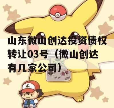 山东微山创达投资债权转让03号（微山创达有几家公司）