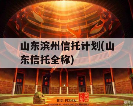 山东滨州信托计划(山东信托全称)