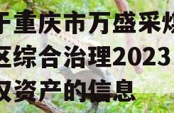 关于重庆市万盛采煤沉陷区综合治理2023债权资产的信息