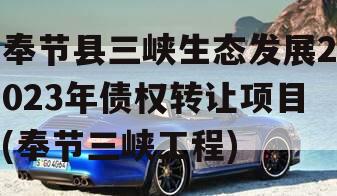 奉节县三峡生态发展2023年债权转让项目(奉节三峡工程)