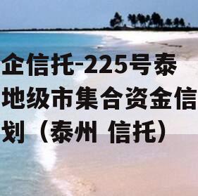 央企信托-225号泰州地级市集合资金信托计划（泰州 信托）