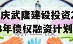 重庆武隆建设投资2023年债权融资计划