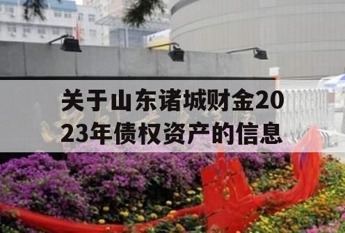 关于山东诸城财金2023年债权资产的信息