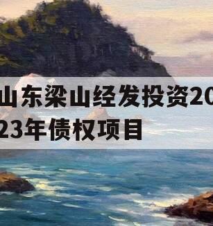 山东梁山经发投资2023年债权项目