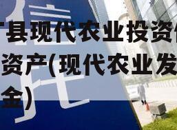 JT县现代农业投资债权资产(现代农业发展资金)