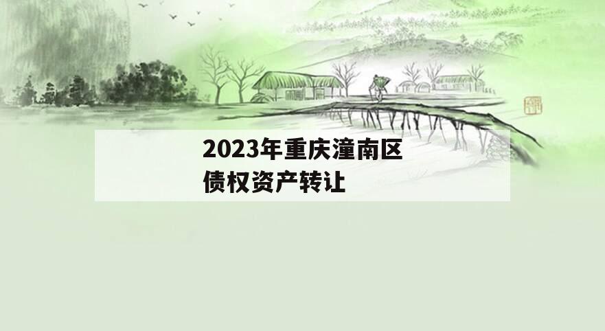 2023年重庆潼南区债权资产转让