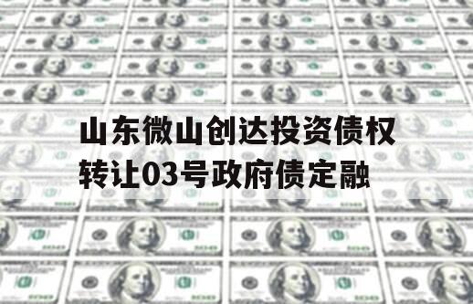 山东微山创达投资债权转让03号政府债定融