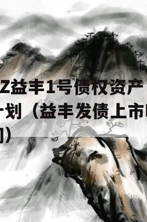 DZ益丰1号债权资产计划（益丰发债上市时间）