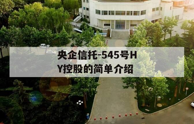 央企信托-545号HY控股的简单介绍