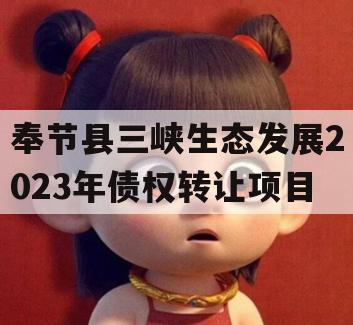 奉节县三峡生态发展2023年债权转让项目