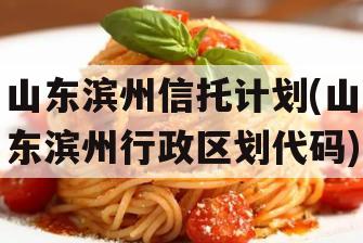 山东滨州信托计划(山东滨州行政区划代码)