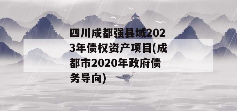 四川成都强县域2023年债权资产项目(成都市2020年政府债务导向)