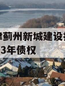 天津蓟州新城建设投资2023年债权