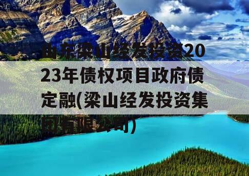 山东梁山经发投资2023年债权项目政府债定融(梁山经发投资集团有限公司)