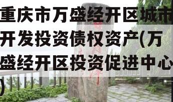 重庆市万盛经开区城市开发投资债权资产(万盛经开区投资促进中心)