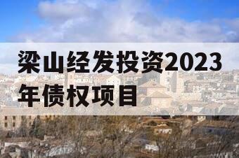 梁山经发投资2023年债权项目