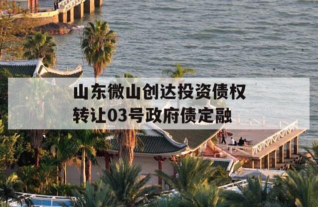 山东微山创达投资债权转让03号政府债定融