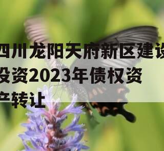 四川龙阳天府新区建设投资2023年债权资产转让