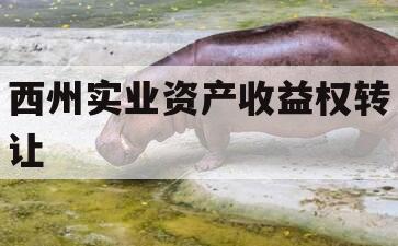 西州实业资产收益权转让