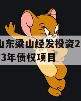 山东梁山经发投资2023年债权项目
