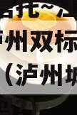 央国企信托～江苏徐州+四川泸州双标的城投标准债（泸州城投集团是国企吗?）