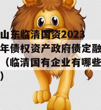 山东临清国资2023年债权资产政府债定融（临清国有企业有哪些）
