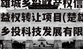 楚雄城乡投财产权信托受益权转让项目(楚雄城乡投科技发展有限公司)