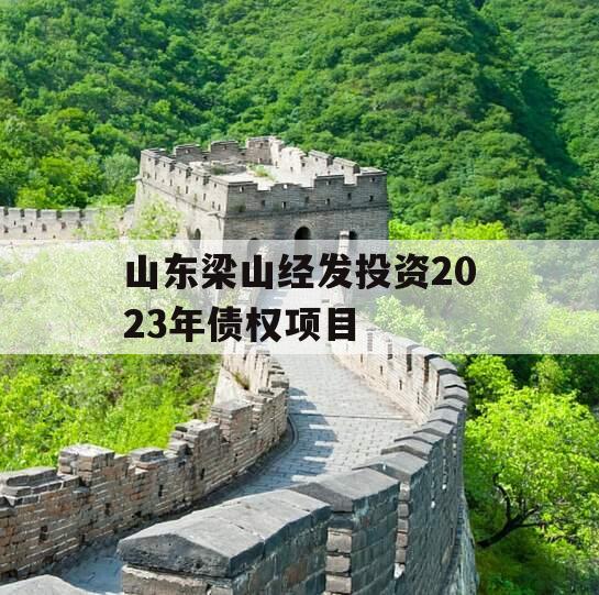 山东梁山经发投资2023年债权项目