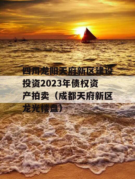 四川龙阳天府新区建设投资2023年债权资产拍卖（成都天府新区龙光楼盘）