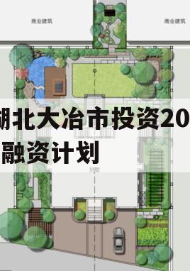 湖北大冶市投资2023融资计划