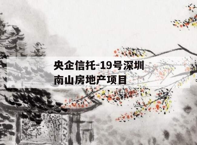央企信托-19号深圳南山房地产项目