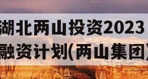 湖北两山投资2023融资计划(两山集团)