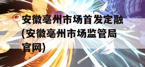 安徽亳州市场首发定融(安徽亳州市场监管局官网)