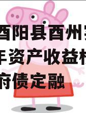 重庆酉阳县酉州实业2023年资产收益权转让政府债定融