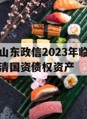 山东政信2023年临清国资债权资产