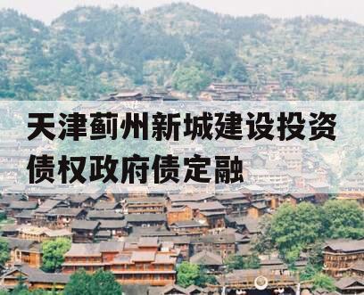 天津蓟州新城建设投资债权政府债定融