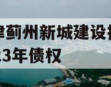 天津蓟州新城建设投资2023年债权