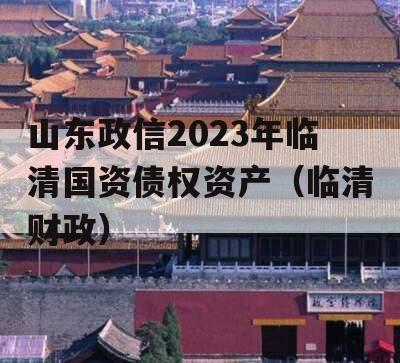 山东政信2023年临清国资债权资产（临清财政）