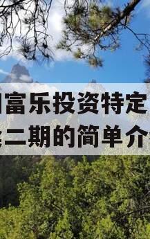 绵阳富乐投资特定资产拍卖二期的简单介绍