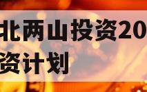 湖北两山投资2023融资计划