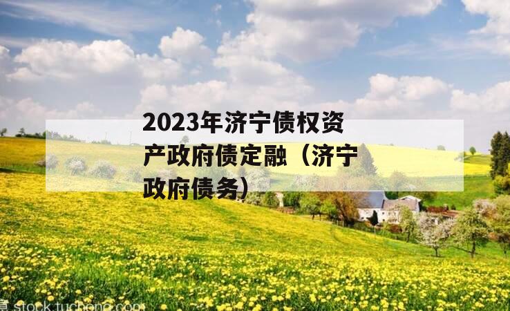 2023年济宁债权资产政府债定融（济宁 政府债务）