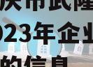 关于重庆市武隆区建设投资2023年企业信用资产的信息