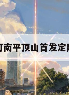 河南平顶山首发定融