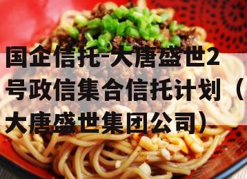 国企信托-大唐盛世2号政信集合信托计划（大唐盛世集团公司）