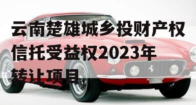 云南楚雄城乡投财产权信托受益权2023年转让项目