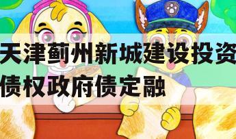 天津蓟州新城建设投资债权政府债定融