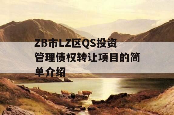 ZB市LZ区QS投资管理债权转让项目的简单介绍