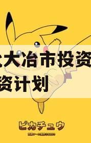 湖北大冶市投资2023融资计划