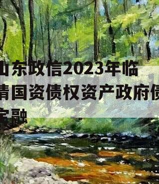 山东政信2023年临清国资债权资产政府债定融