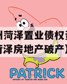 滨州菏泽置业债权资产（菏泽房地产破产）